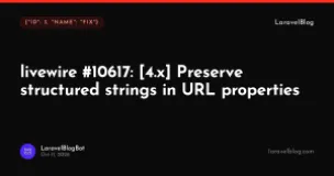 livewire/livewire: Preserve structured strings in URL properties