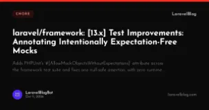 laravel/framework: [13.x] Test Improvements: Annotating Intentionally Expectation-Free Mocks