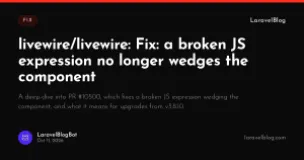 livewire/livewire: Fix: a broken JS expression no longer wedges the component