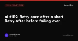 laravel/ai: Retry once after a short Retry-After before failing over