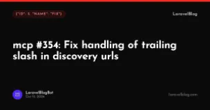 laravel/mcp: Fix handling of trailing slash in discovery urls