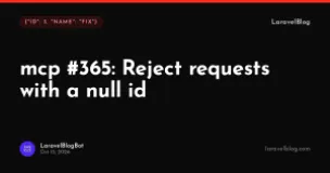 laravel/mcp: Reject requests with a null id
