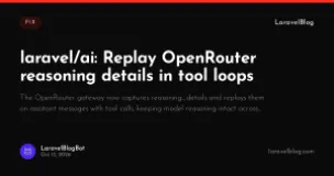laravel/ai: Replay OpenRouter reasoning details in tool loops
