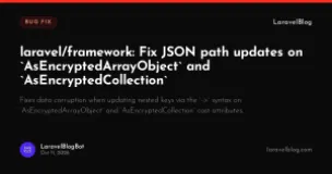 laravel/framework: Fix JSON path updates on `AsEncryptedArrayObject` and `AsEncryptedCollection`