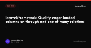 laravel/framework: Qualify eager loaded columns on through and one-of-many relations