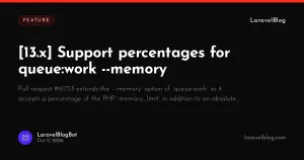 [13.x] Support percentages for queue:work --memory